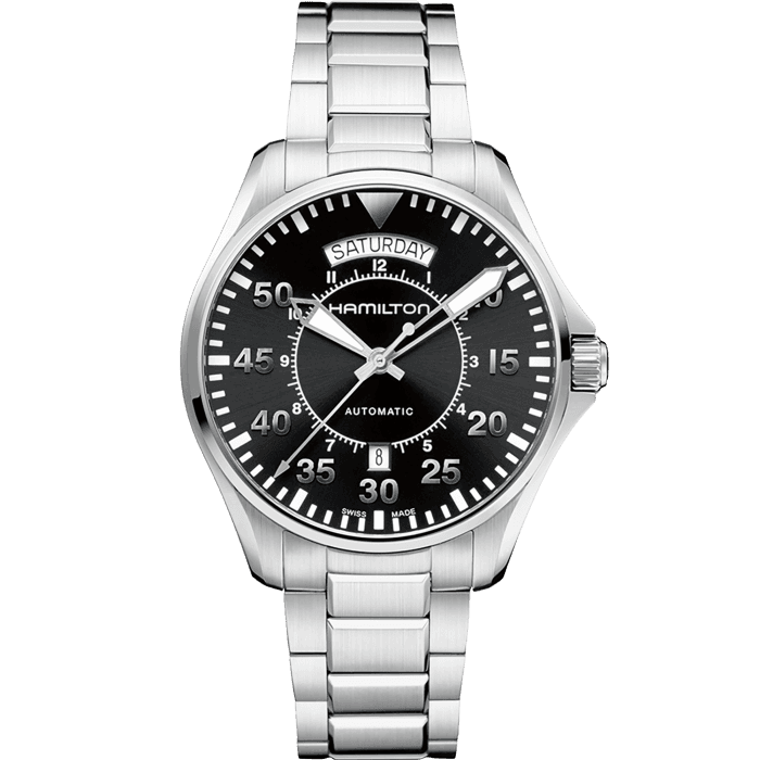 Khaki Aviation Pilot Day Date Auto (Black)