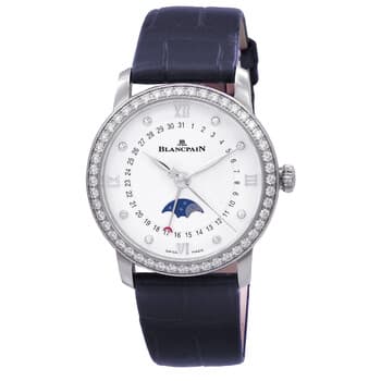 BLANCPAIN Villeret Moonphase Diamond White Dial Unisex Watch ( 33.2mm )