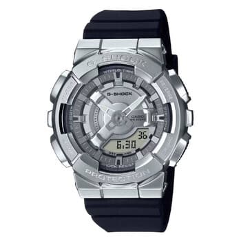 G-Shock Alarm World Time Quartz Analog-Digital Silver Dial Ladies Watch