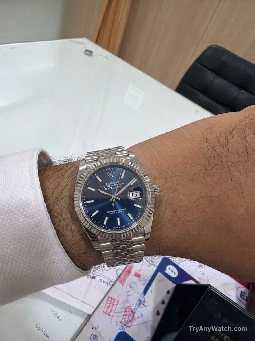 Rolex Datejust on a 6.5 Inch Wrist.
