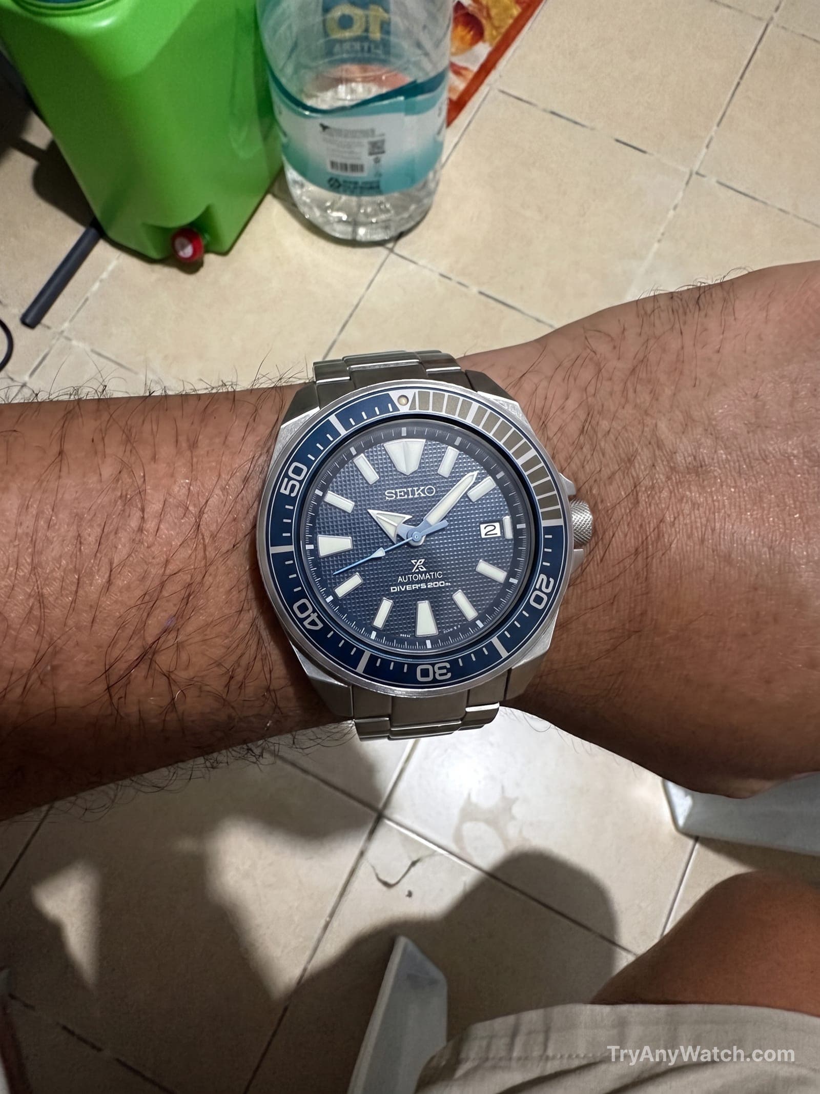 Seiko Prospex Samurai try-on.